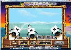 Penguins in Paradise Surfin Penguin Bonus Win